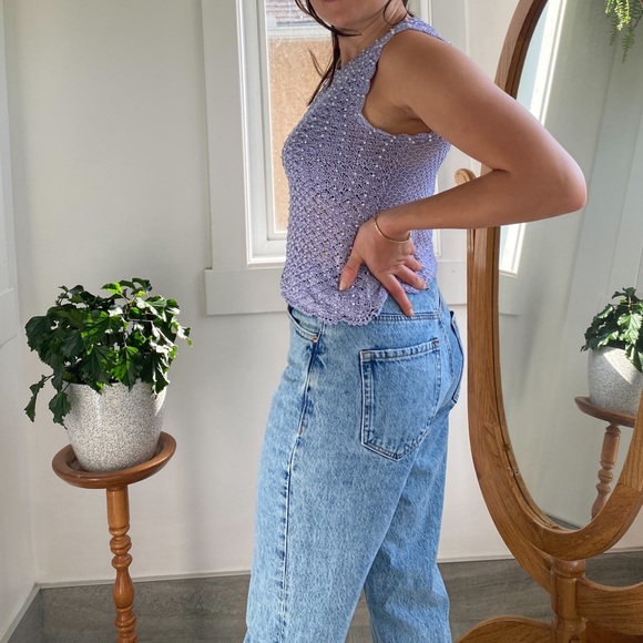 Elegant crochet top - beaded pearls - Picture 3 of 8